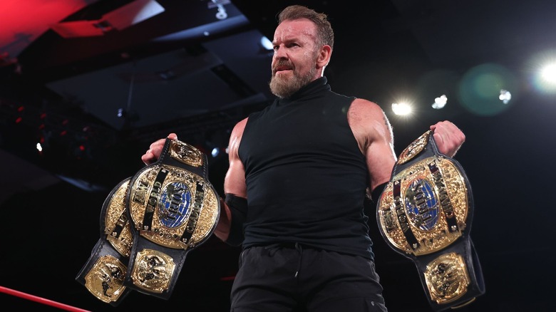 Christian Cage proudly holds all three of the World Trios Championship titles.