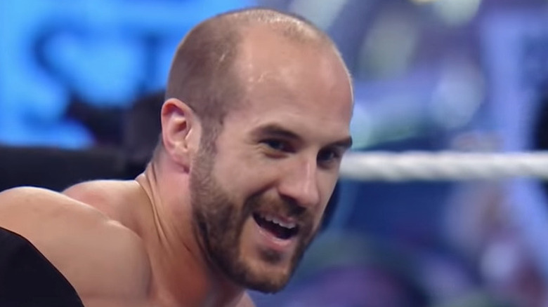 Cesaro smiling after winning the Andre the Giant Memorial Battle Royal