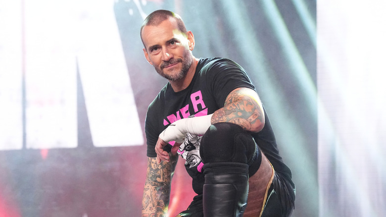 CM Punk makes his entrance 