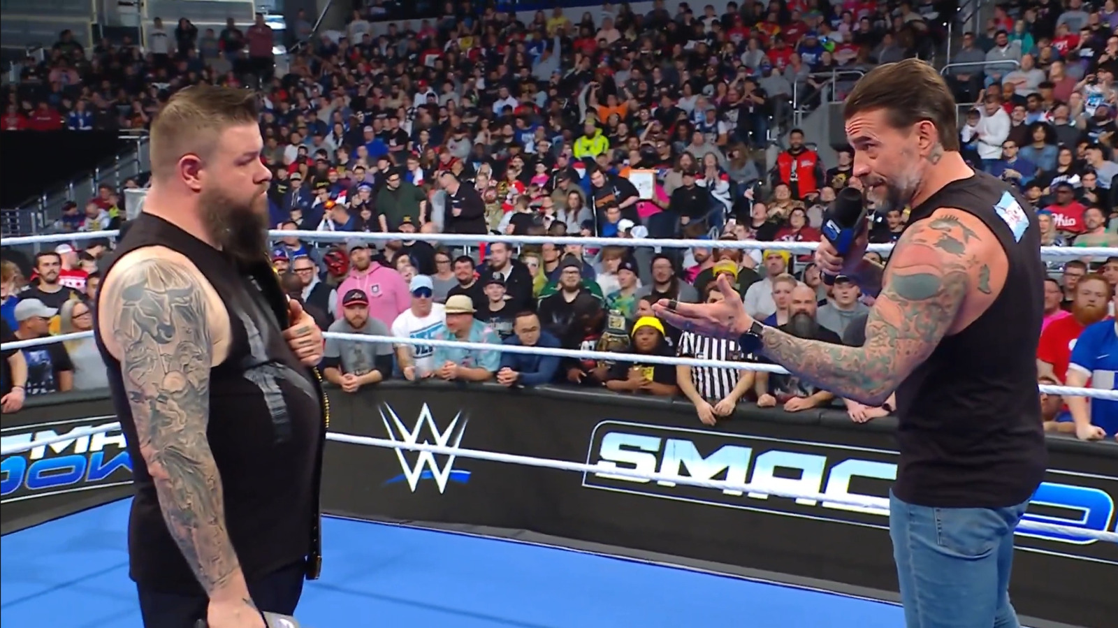 CM Punk And Kevin Owens Face Off In The Ring For The First Time Ever On WWE SmackDown