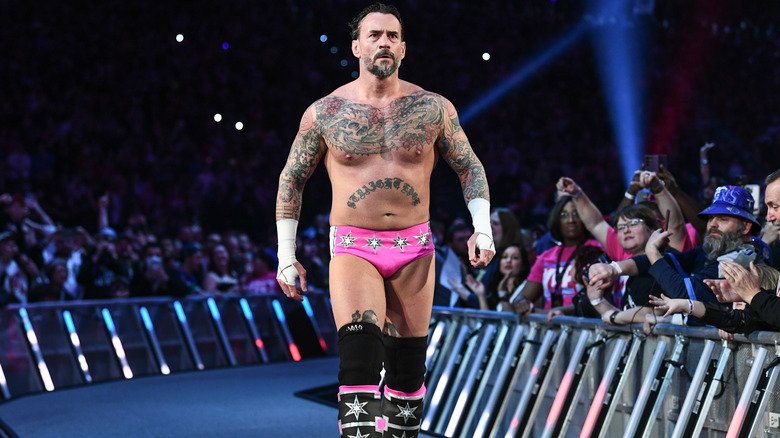 CM Punk making his entrance