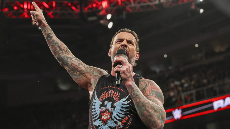 CM Punk on WWE Raw cutting a promo