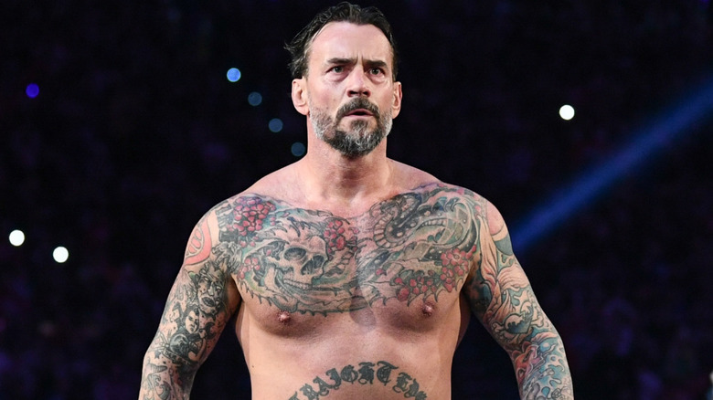 CM Punk walking down the ramp ahead of the 30-Man Royal Rumble match