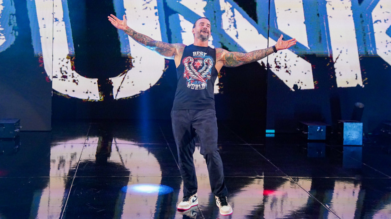 CM Punk making his entrance