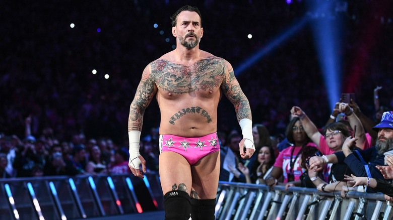 CM Punk makes an entrance