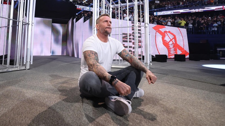 CM Punk sitting down