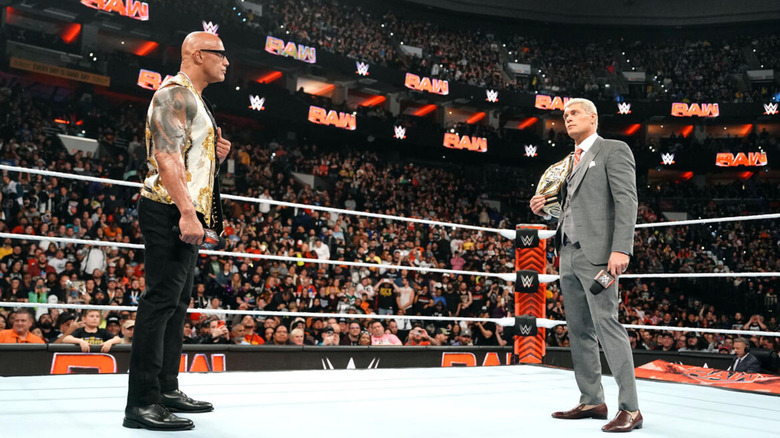 The Rock and Cody Rhodes on Raw