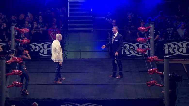 Cody Rhodes and Nick Aldis in ring