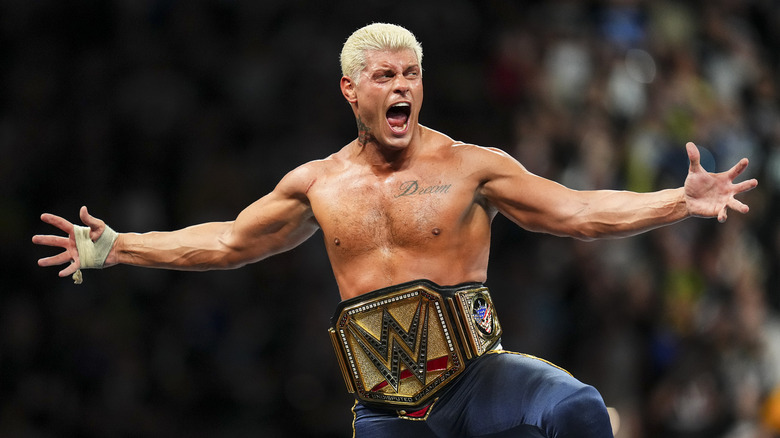 Cody Rhodes, doing jazz hands