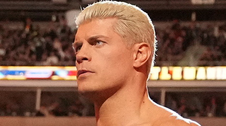 Cody Rhodes looking on