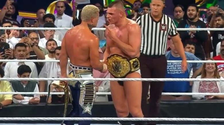 Cody Rhodes and Gunther shake hands