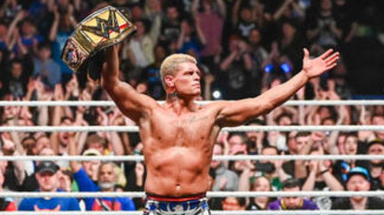 Cody Rhodes raises the Undisputed WWE Championship