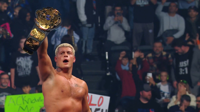 Cody Rhodes celebrates his WWE title defense at SNME