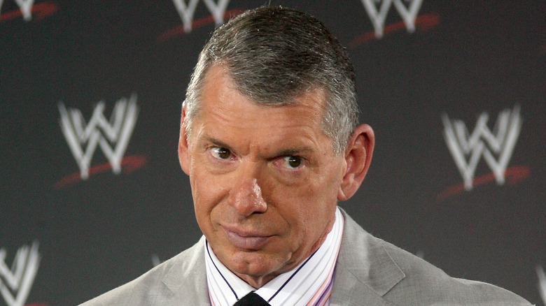 Vince McMahon glares