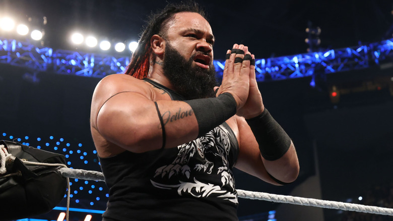 Jacob Fatu prepares for action during SmackDown at the XL Center on December 20, 2024 in Hartford, Connecticut