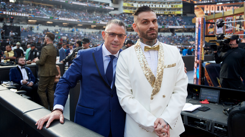 Corey Graves And Michael Cole At WrestleMania 39