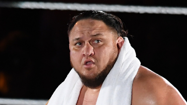 Samoa Joe stares