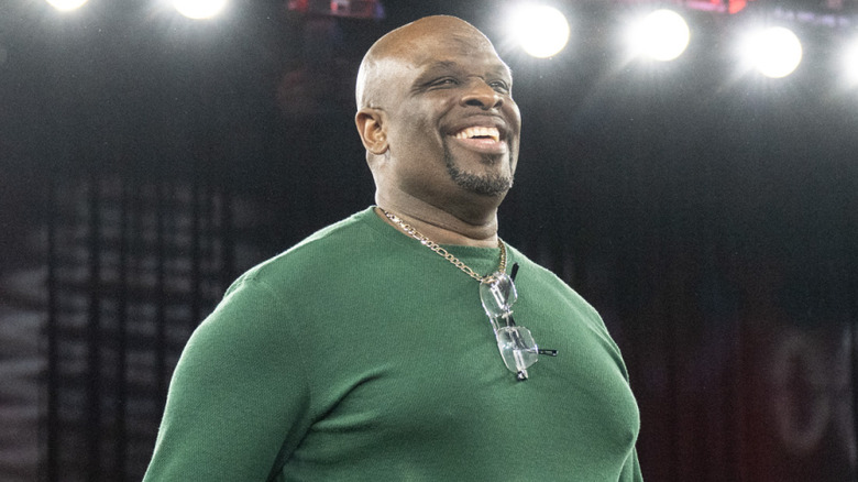 D-Von Dudley is smiling