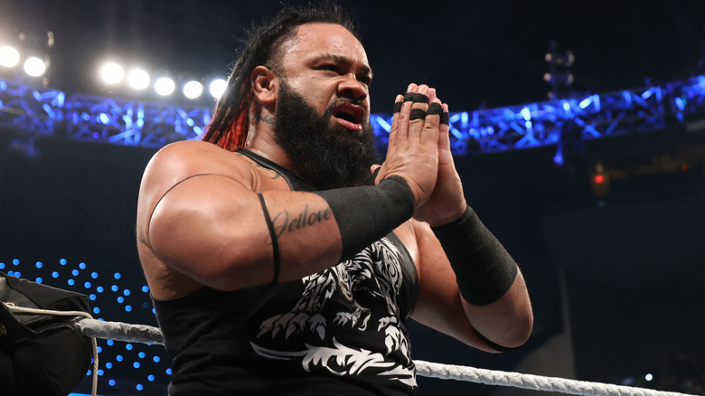 Jacob Fatu prepares for action during SmackDown at the XL Center on December 20, 2024 in Hartford, Connecticut.