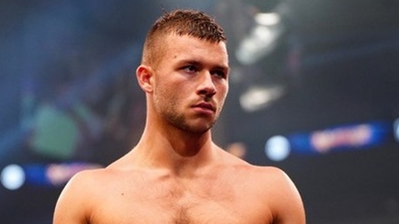 Daniel Garcia looks out into the crowd after his match