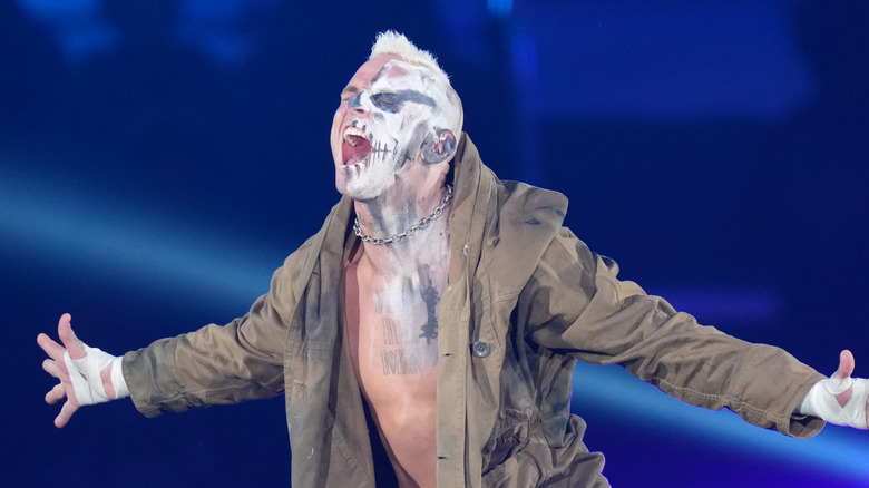 Darby Allin psyching himself up ahead of a big match