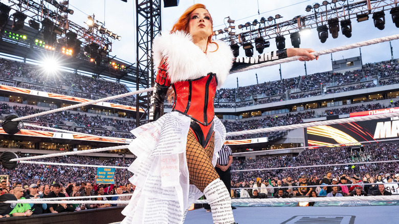 Becky Lynch makes her entrance