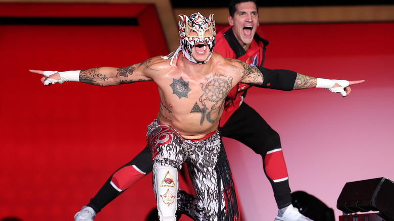 Rey Fenix with Alex Abrahantes in AEW