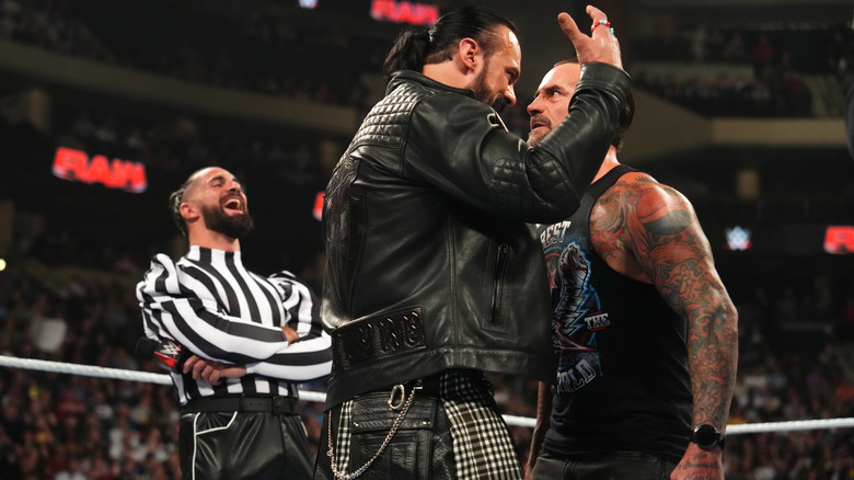 CM Punk, Drew McIntyre, and Seth Rollins on WWE Raw