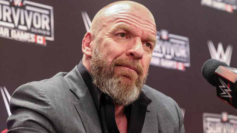 Paul "Triple H" Levesque at a press conference