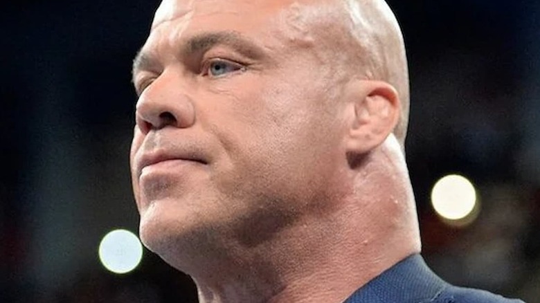 Kurt Angle looking upset