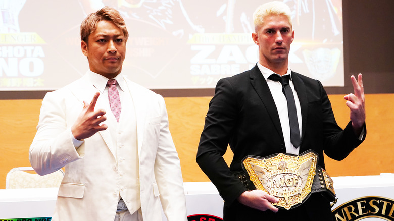 Shota Umino and Zack Sabre Jr.