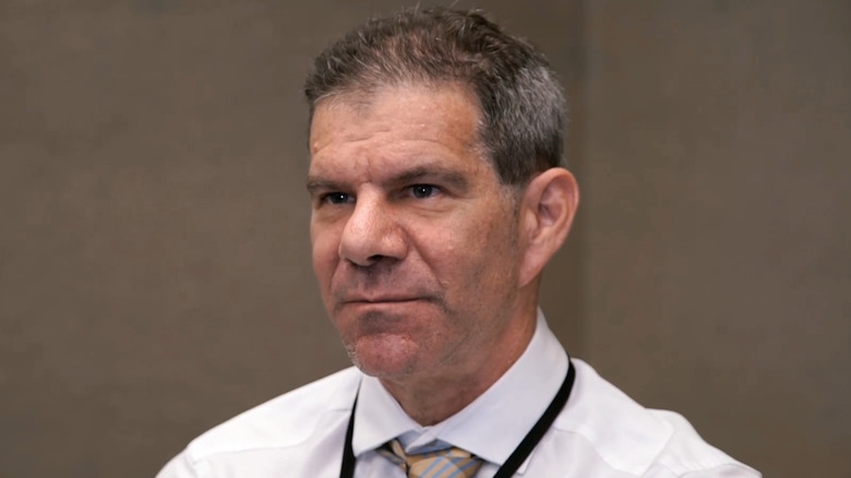 Dave Meltzer wearing a white shirt