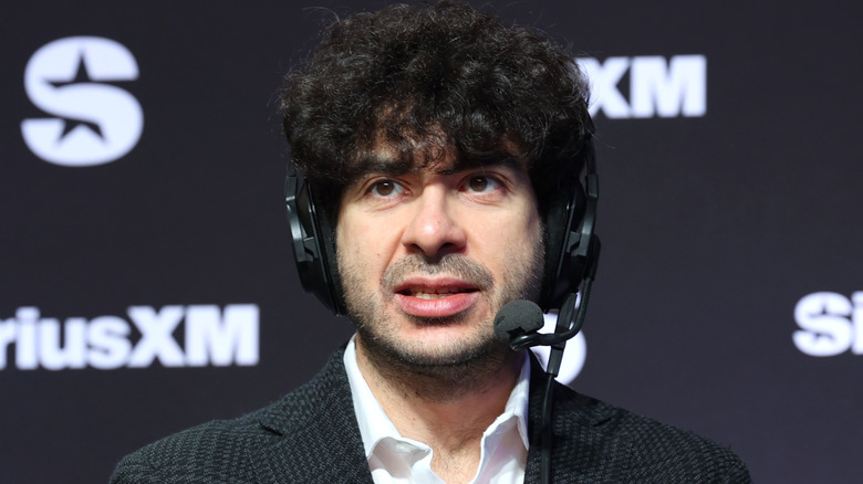 Tony Khan on a headset