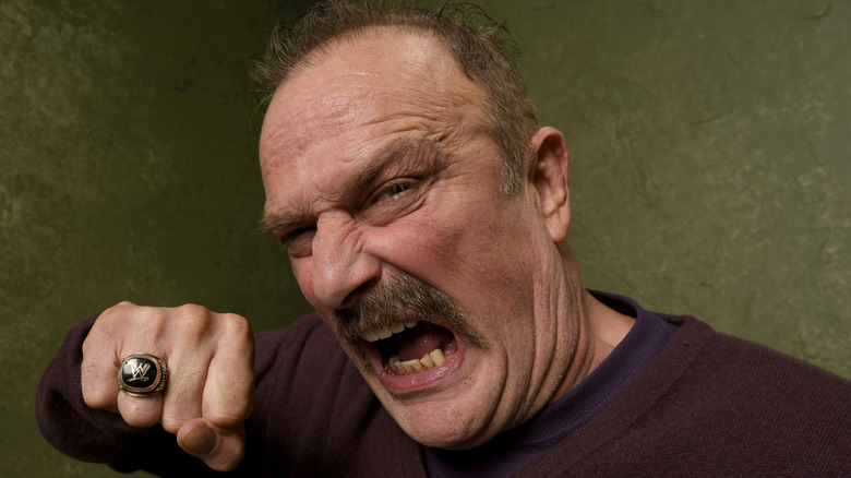 Jake Roberts with Hall of Fame ring