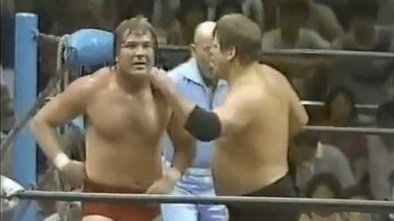 Ted DiBiase and Stan Hansen celebrate