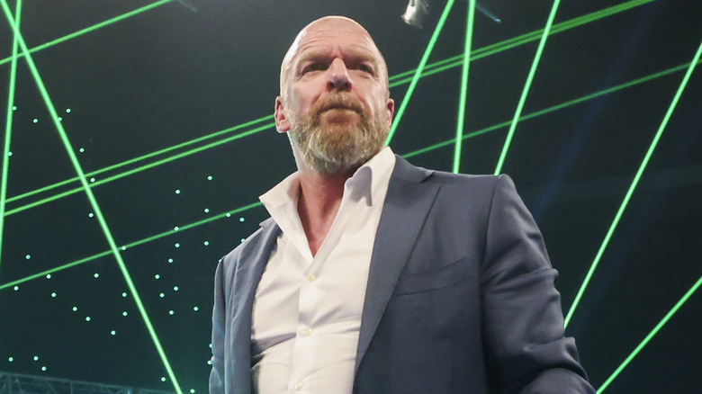 Triple H with green lighting