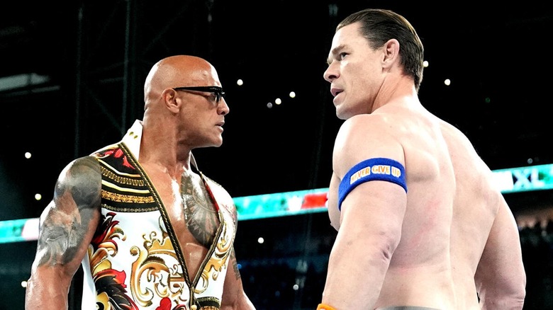 The Rock and John Cena at WrestleMania 40