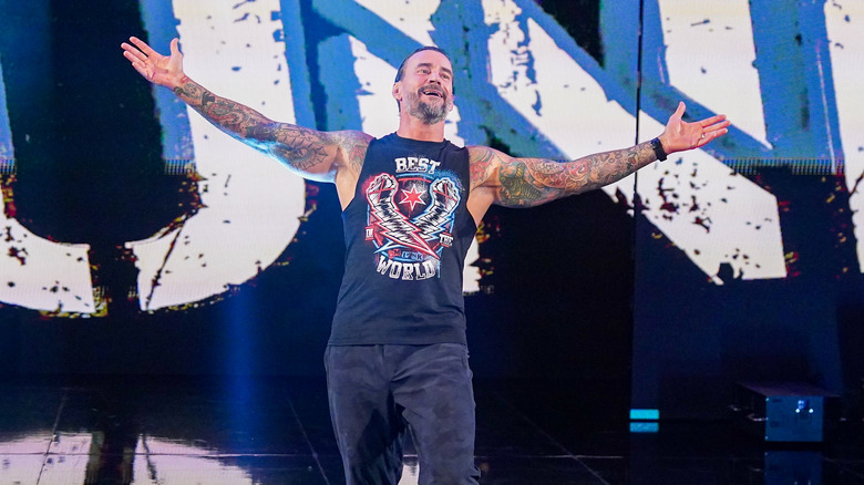 CM Punk arriving to the ring