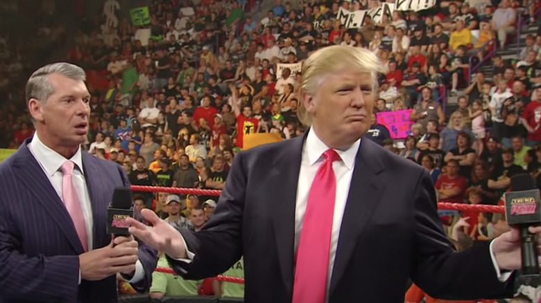 Donald Trump confronts Vince McMahon