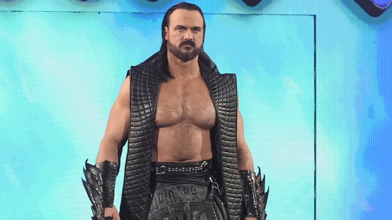 Drew McIntyre makes an entrance during WWE RAW at American Airlines Center on January 20, 2025 in Dallas, Texas.