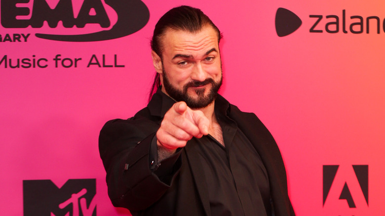 Drew McIntyre pointing