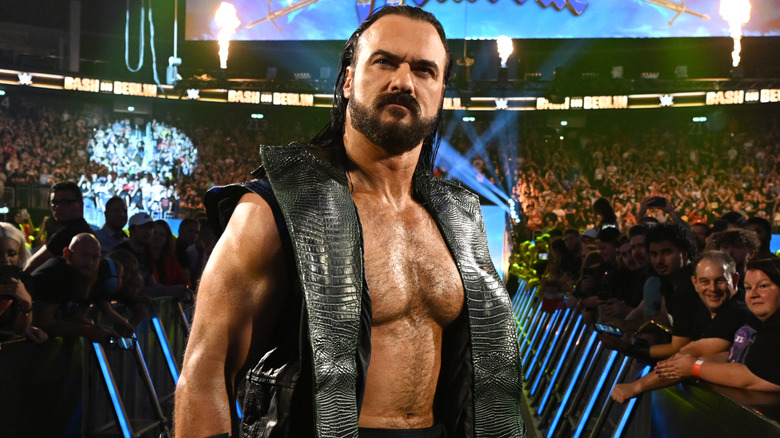 Drew McIntyre in leather jacket