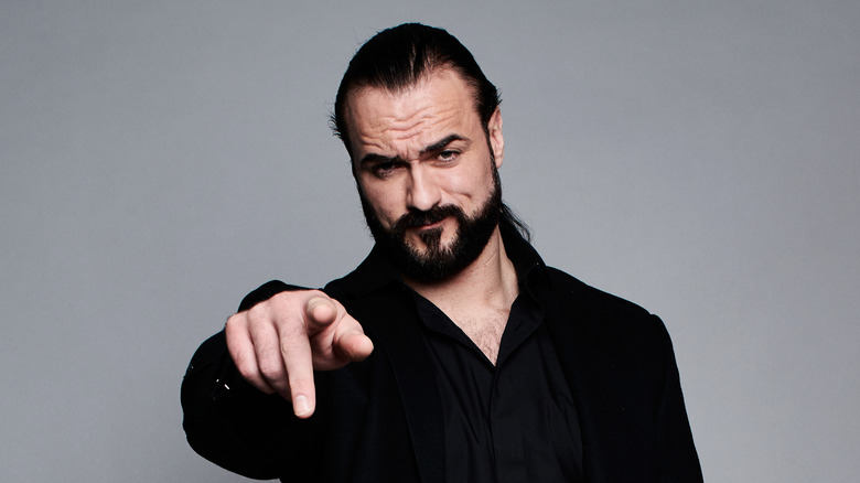 Drew McIntyre pointing