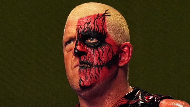 Dustin Rhodes in red face paint