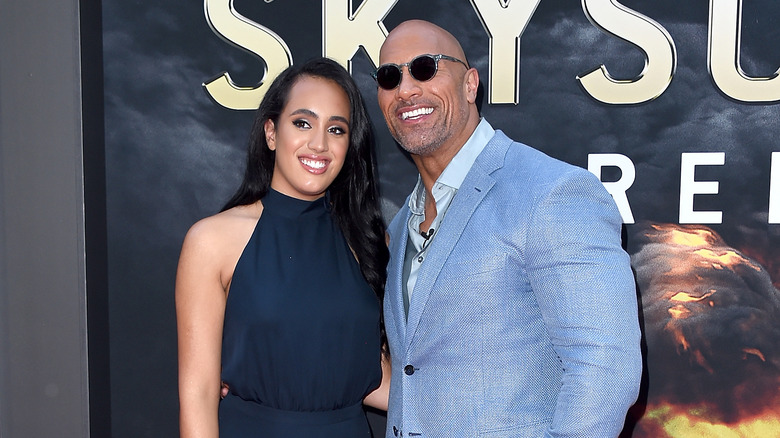 The Rock with daughter, Simone Johnson.