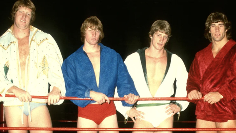 David, Mike, Kevin, and Kerry Von Erich pose together