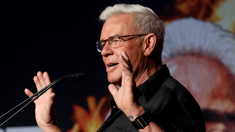 Eric Bischoff speaking and gesturing