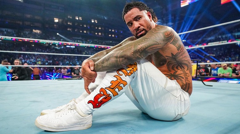 Jey Uso looks on after WWE SummerSlam