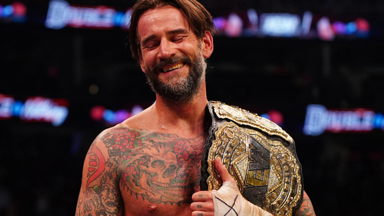 CM Punk laughing