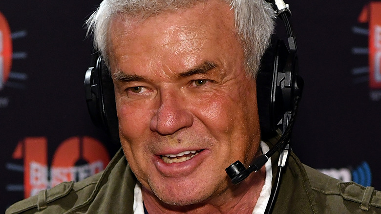 Eric Bischoff wearing headphones